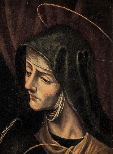 XVIe siècle et avant - Vierge à l'enfant, St Jean Baptiste et Sainte Anne, Renaissance Italienne